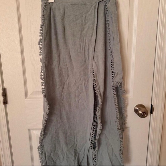 AYA Sacred Wear Sky Blue Wrap Kimono Top & Maxi Organic Skirt XS NWT - Picture 6 of 6